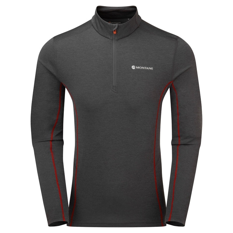 Montane Dart Zip Neck T-Shirt Herren Dunkelgrau | JZRK-20978