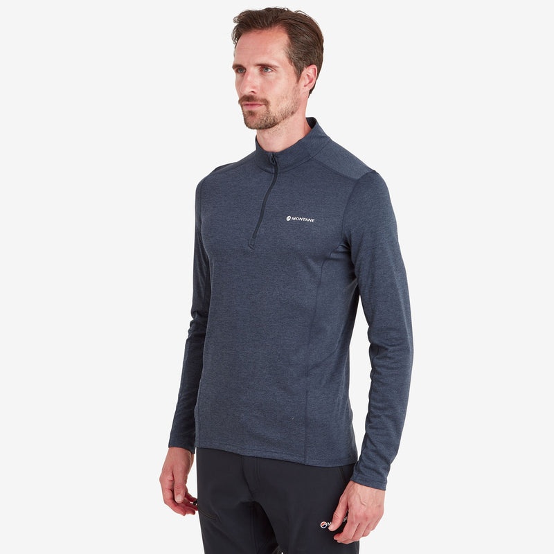 Montane Dart Zip Neck T-Shirt Herren Navy | ZAUT-90527