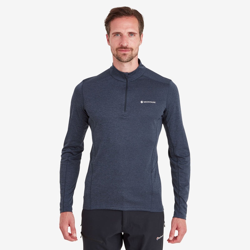 Montane Dart Zip Neck T-Shirt Herren Navy | ZAUT-90527