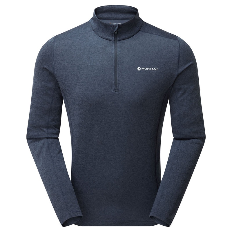 Montane Dart Zip Neck T-Shirt Herren Navy | ZAUT-90527