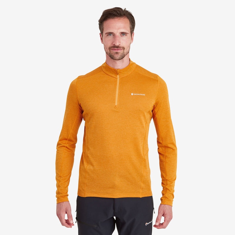 Montane Dart Zip Neck T-Shirt Herren Orange | SMJD-29468