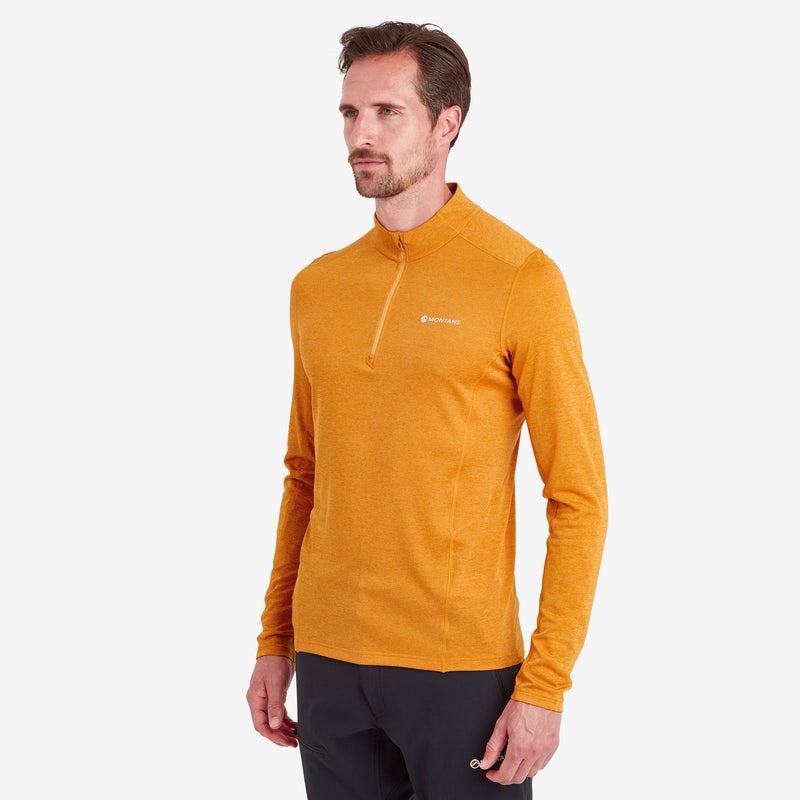 Montane Dart Zip Neck T-Shirt Herren Orange | SMJD-29468