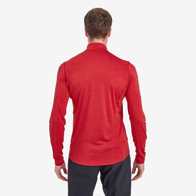 Montane Dart Zip Neck T-Shirt Herren Rot | BXAU-06548