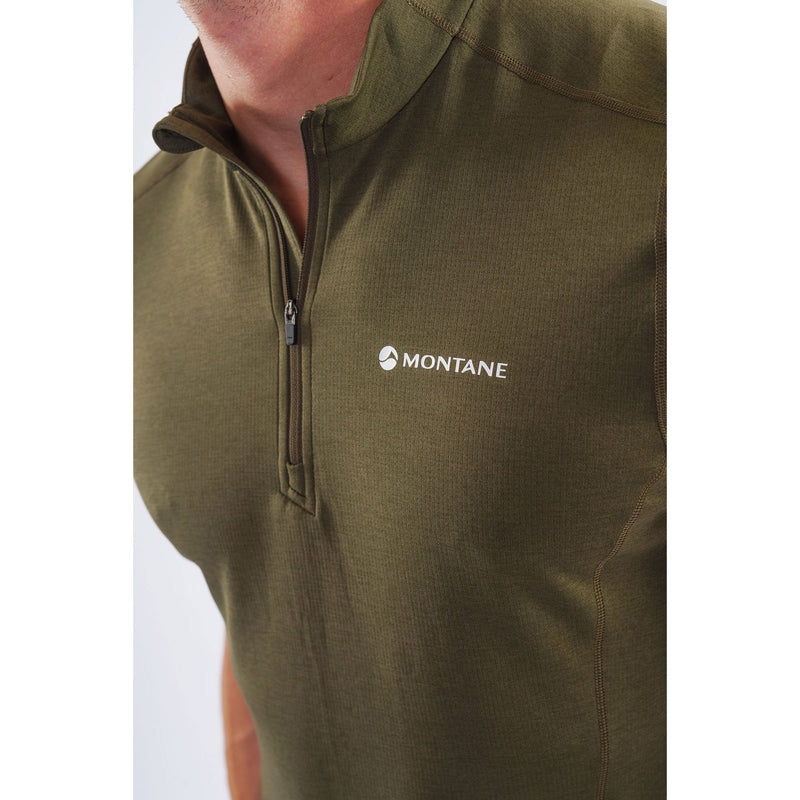 Montane Dart Zip T-Shirt Herren Dunkelgrün | KXDQ-83052