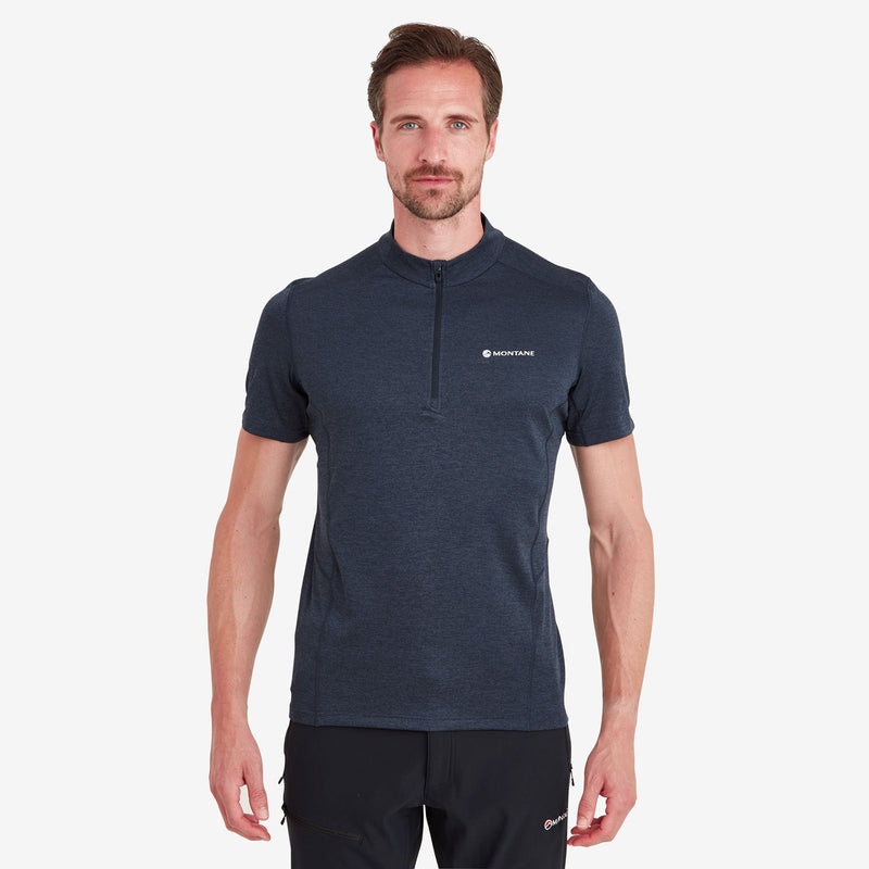 Montane Dart Zip T-Shirt Herren Navy | IGRX-16380