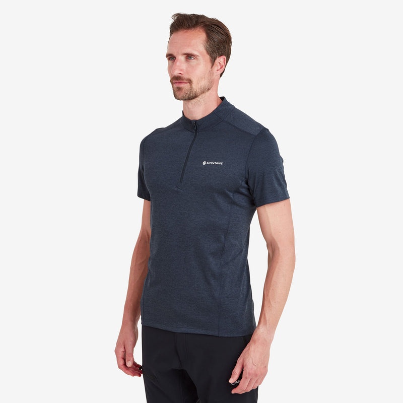 Montane Dart Zip T-Shirt Herren Navy | IGRX-16380