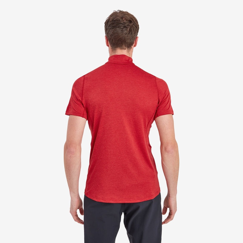 Montane Dart Zip T-Shirt Herren Rot | VQLA-78306