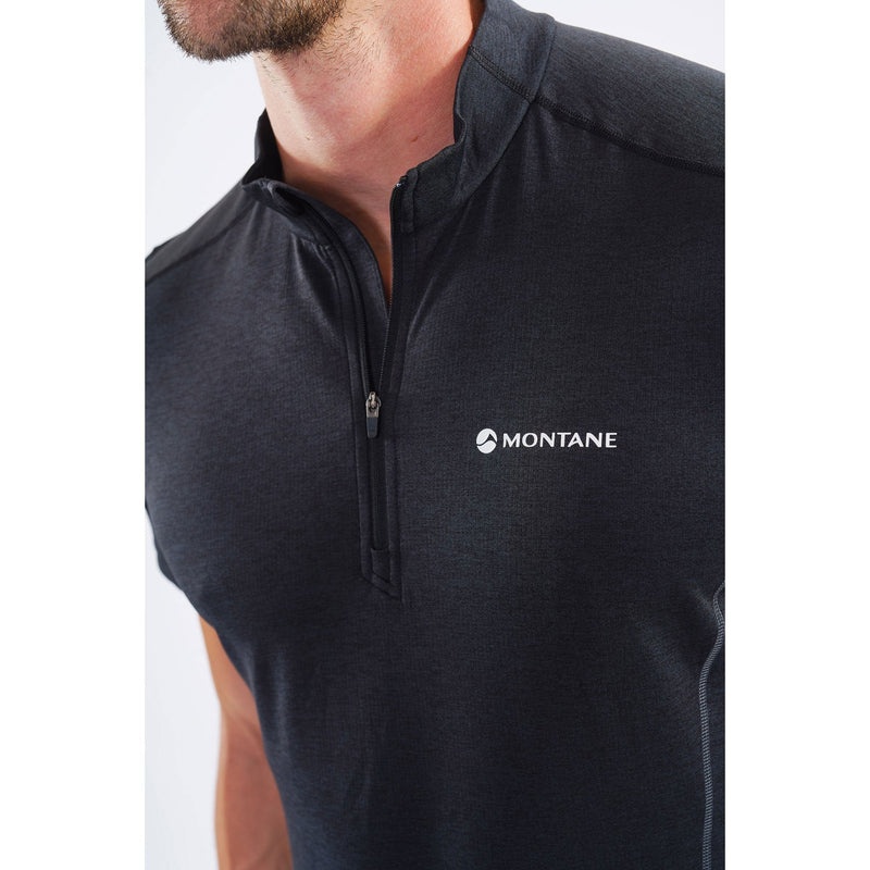 Montane Dart Zip T-Shirt Herren Schwarz | WOPV-62541