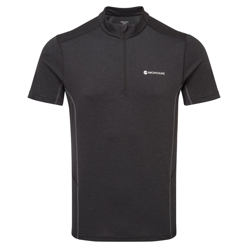 Montane Dart Zip T-Shirt Herren Schwarz | WOPV-62541