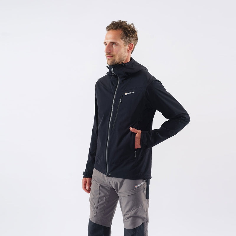 Montane Dyno LT Kapuzenjacke Herren Schwarz | SJFL-32604