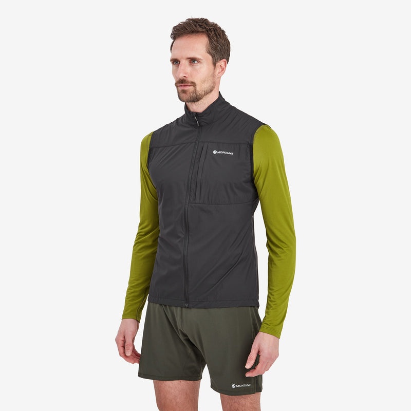 Montane Featherlite Windproof Weste Herren Schwarz | QCTF-97510