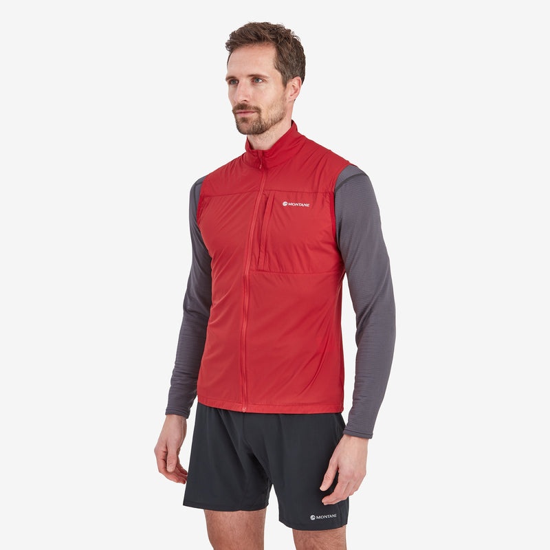 Montane Featherlite Windproof Weste Herren Rot | OCQI-53697