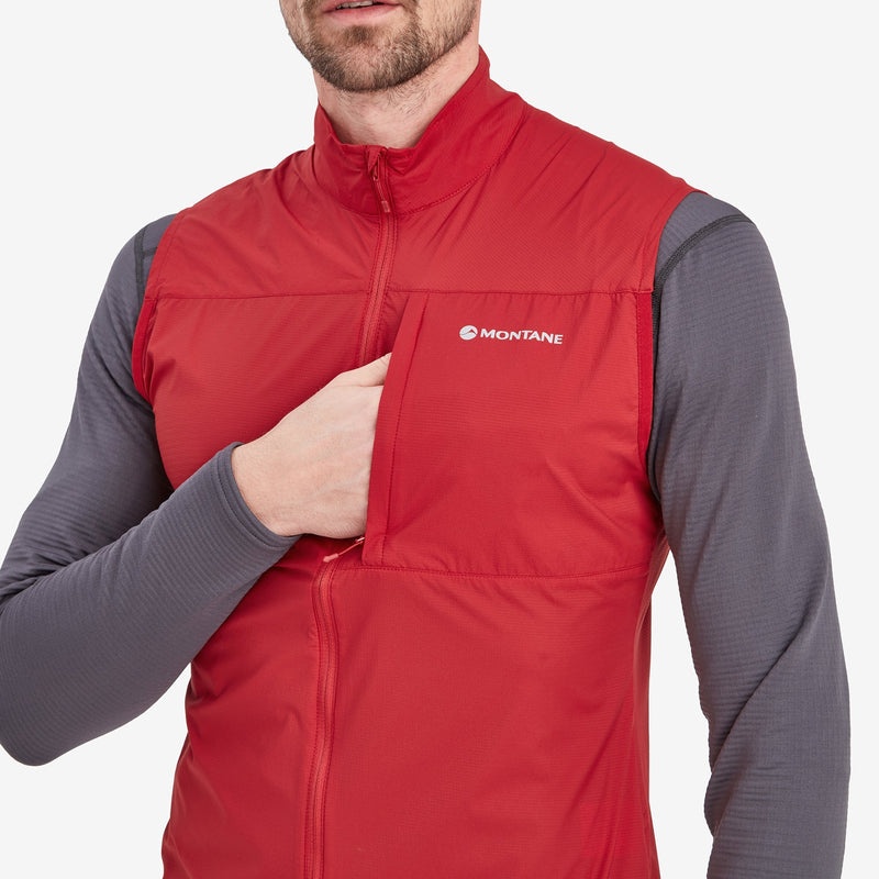 Montane Featherlite Windproof Weste Herren Rot | OCQI-53697