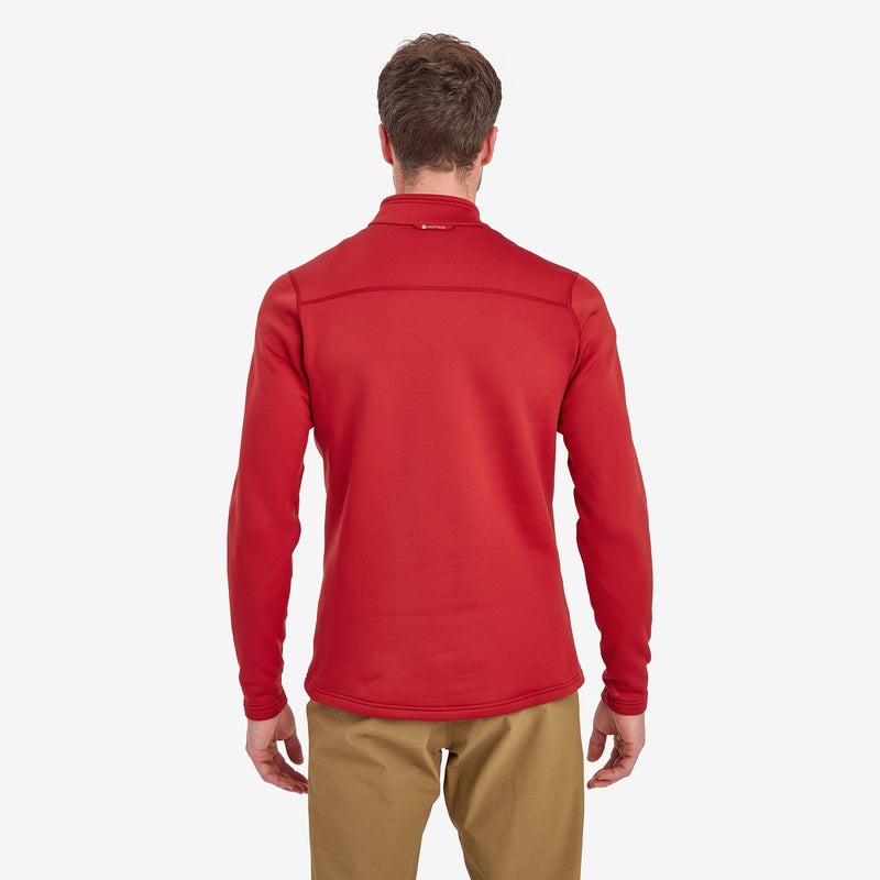 Montane Fury Fleece Zip Pull-On Sweatshirts Herren Rot | BJFN-04381