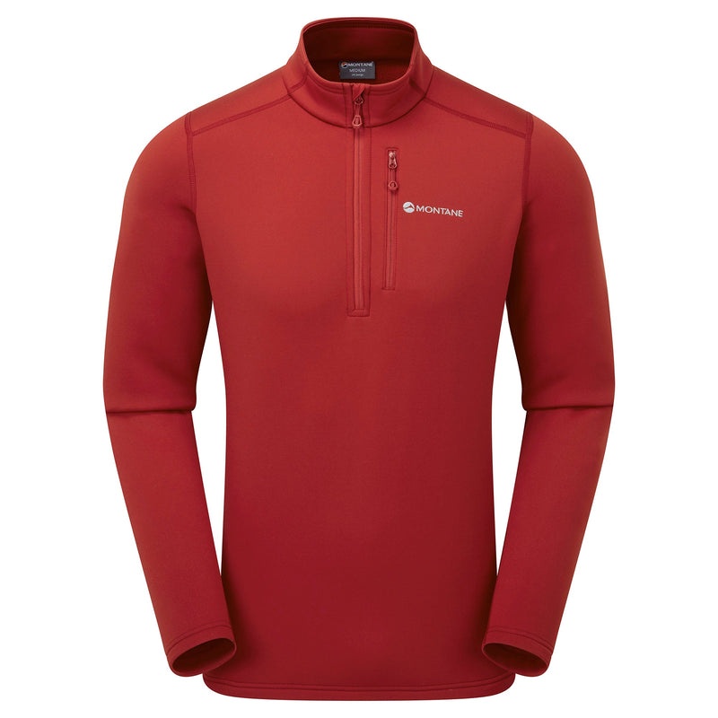 Montane Fury Fleece Zip Pull-On Sweatshirts Herren Rot | BJFN-04381