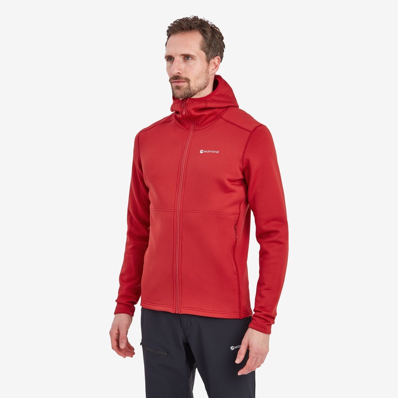 Montane Fury Mit Kapuze Fleecejacken Herren Rot | JHDM-73942