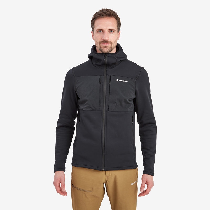 Montane Fury XT Mit Kapuze Fleecejacken Herren Schwarz | ETPY-93028