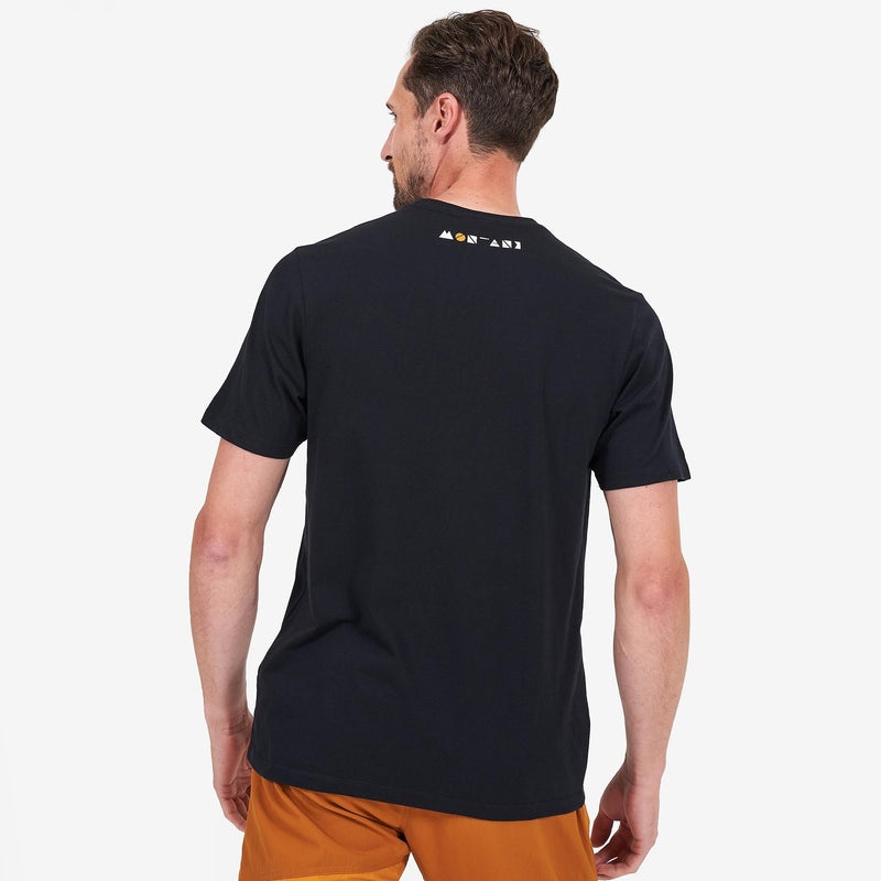 Montane Geometry T-Shirt Herren Schwarz | GTRJ-29168