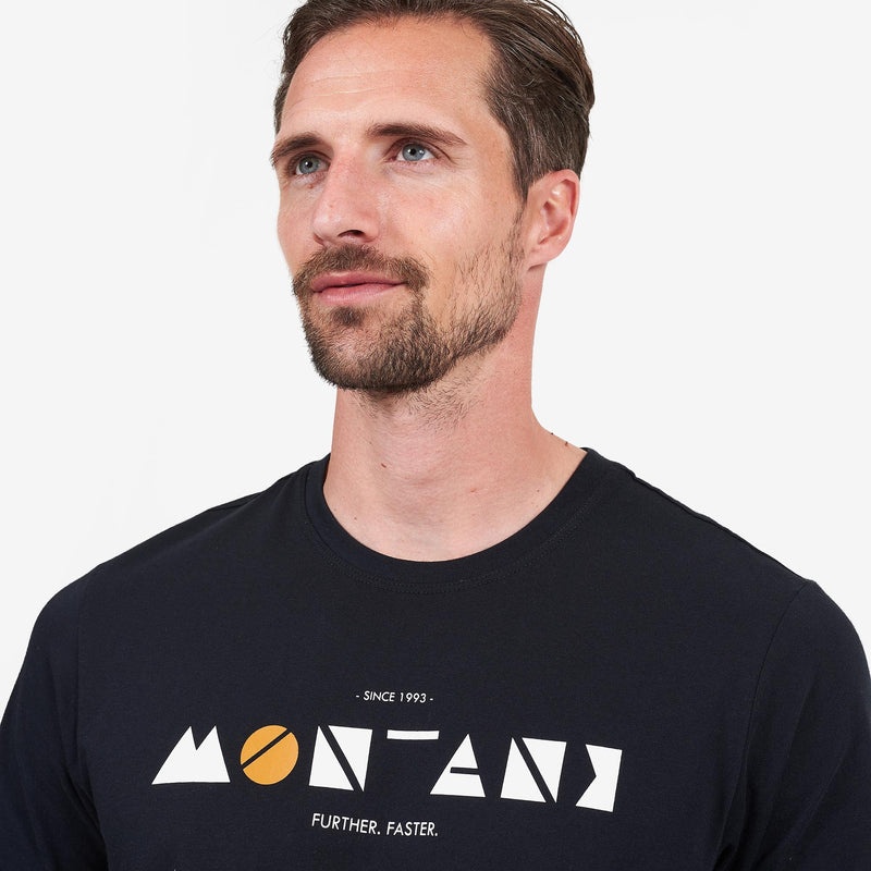 Montane Geometry T-Shirt Herren Schwarz | GTRJ-29168