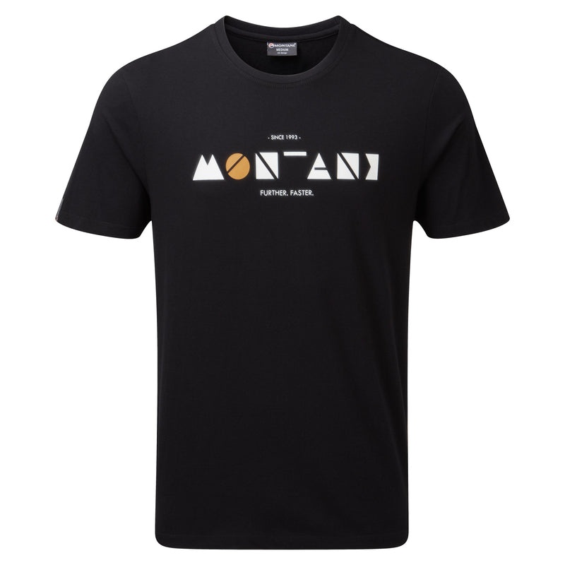 Montane Geometry T-Shirt Herren Schwarz | GTRJ-29168