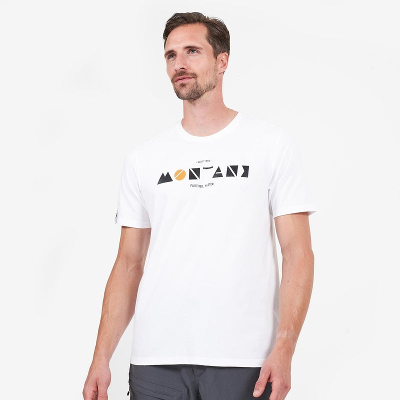 Montane Geometry T-Shirt Herren Weiß | IUBO-42718