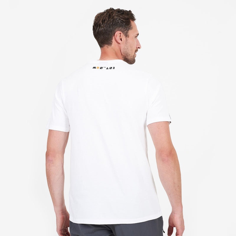 Montane Geometry T-Shirt Herren Weiß | IUBO-42718