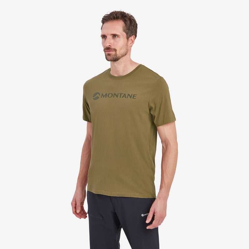 Montane Mono Logo T-Shirt Herren Olivgrün | ZCSY-85346