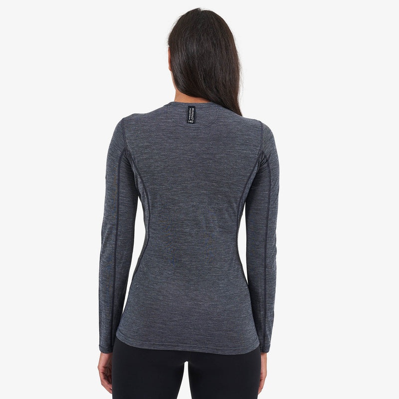 Montane Primino 140 Long Sleeve T-Shirt Damen Schwarz | ASJP-70954