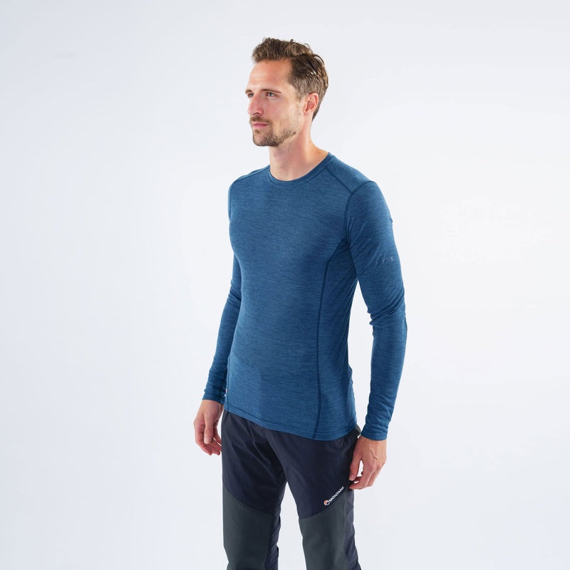 Montane Primino 140 Long Sleeve T-Shirt Herren Blau | MSFH-35492