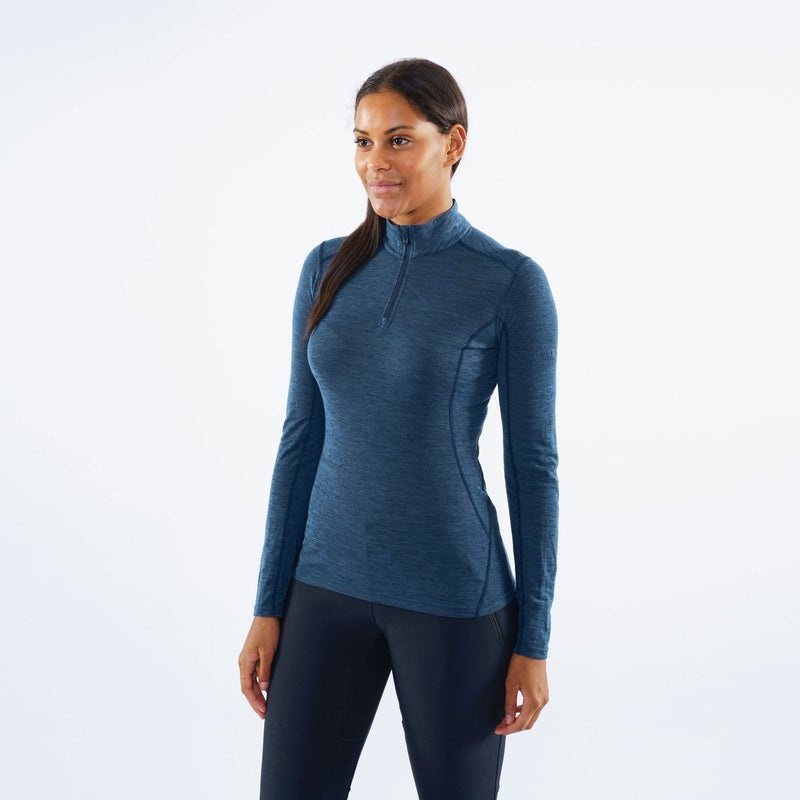 Montane Primino 140 Zip Neck Baselayer Sweatshirts Damen Blau | BQVE-41630