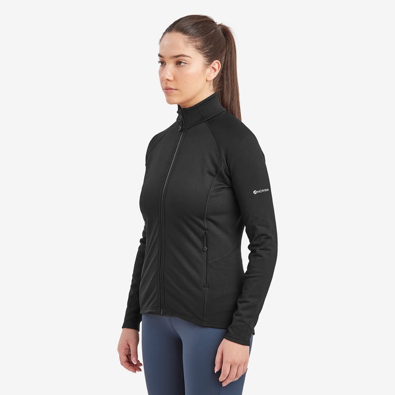 Montane Protium Fleecejacken Damen Schwarz | SOEJ-80375