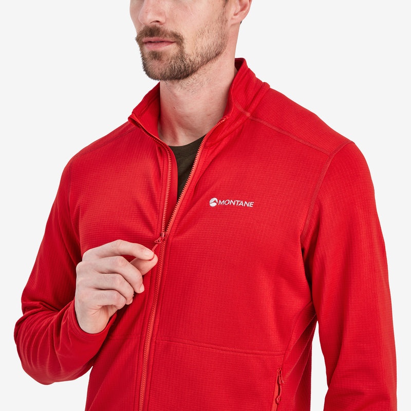 Montane Protium Fleecejacken Herren Rot | XHWJ-17846