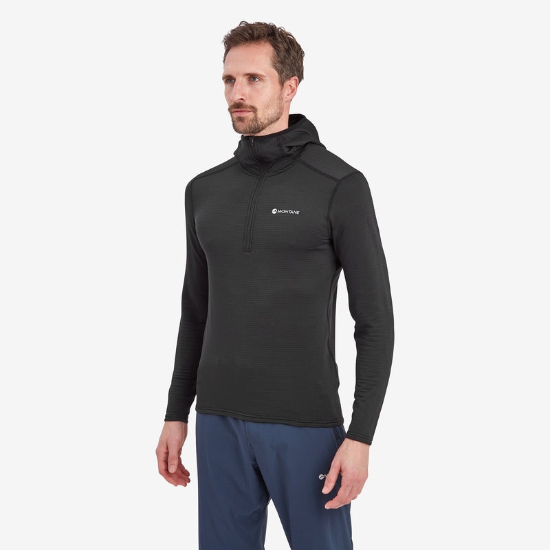 Montane Protium Lite Pull On Fleece Hoodie Herren Schwarz | XASP-29741