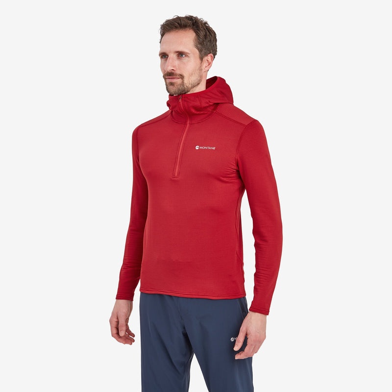 Montane Protium Lite Pull On Fleece Hoodie Herren Rot | SCAO-41305