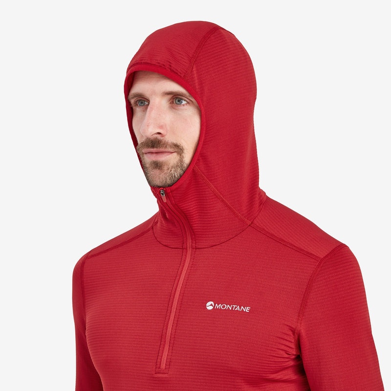 Montane Protium Lite Pull On Fleece Hoodie Herren Rot | SCAO-41305