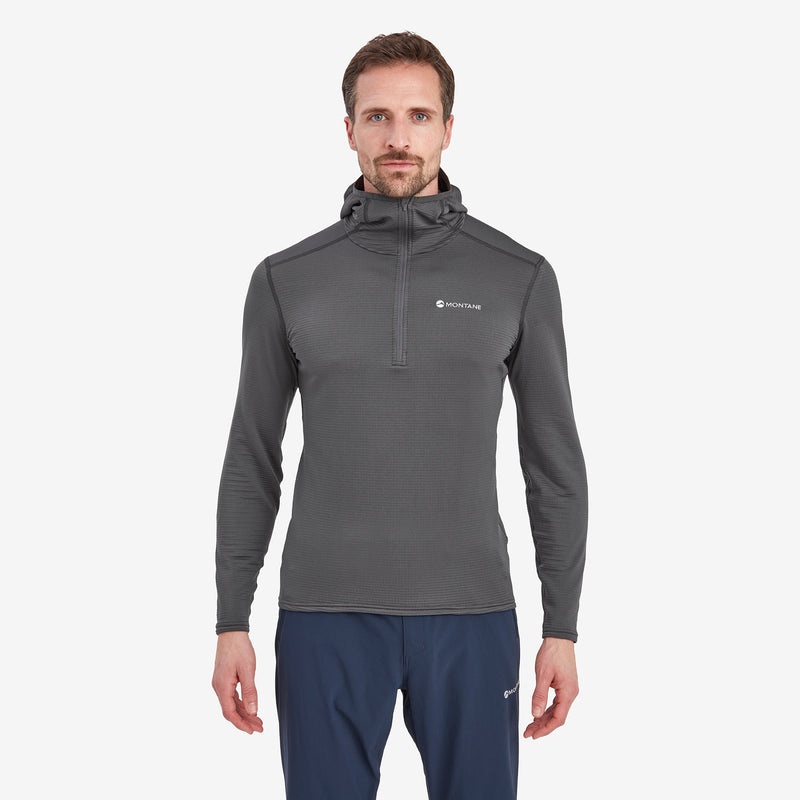 Montane Protium Lite Pull On Fleece Hoodie Herren Dunkelgrau | QPCJ-63850