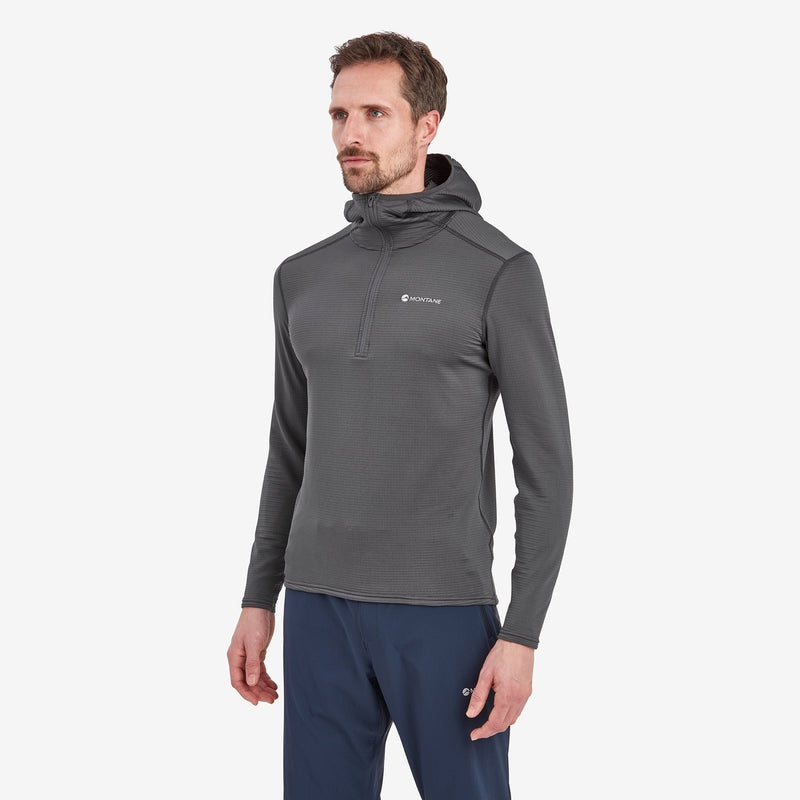 Montane Protium Lite Pull On Fleece Hoodie Herren Dunkelgrau | QPCJ-63850