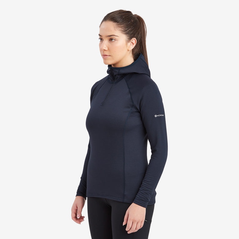 Montane Protium Lite Pull On Fleece Hoodie Damen Navy | WEAK-12869