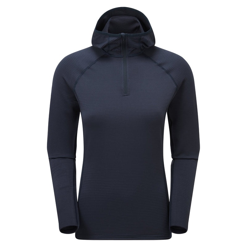 Montane Protium Lite Pull On Fleece Hoodie Damen Navy | WEAK-12869