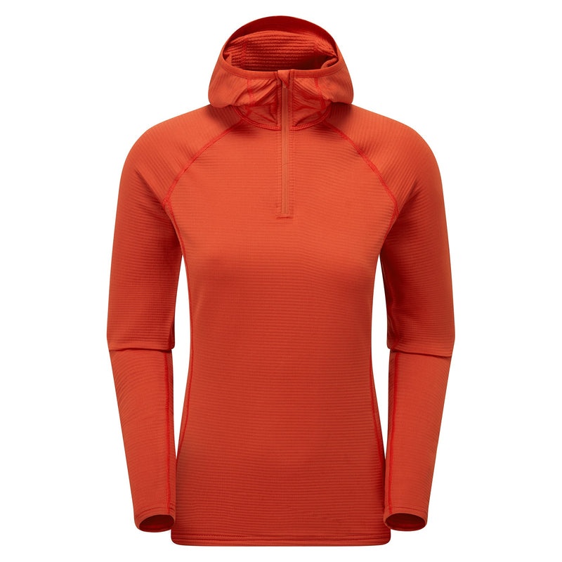 Montane Protium Lite Pull On Fleece Hoodie Damen Orange | OSZK-91457