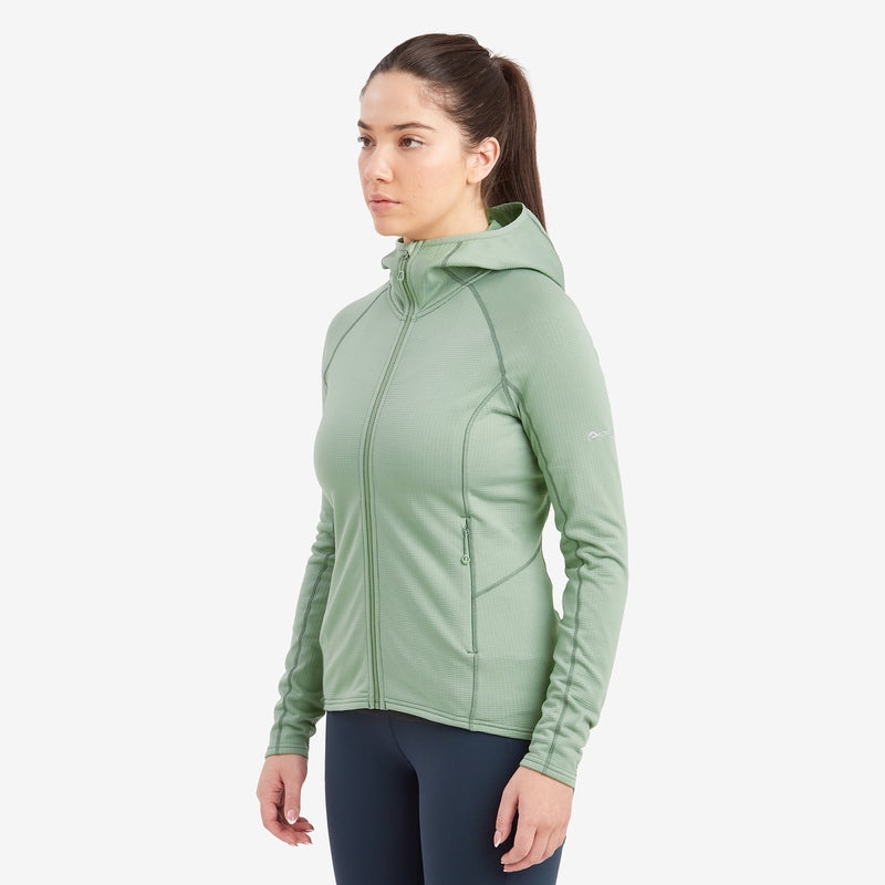 Montane Protium Mit Kapuze Fleecejacken Damen Grün | VJQA-56031