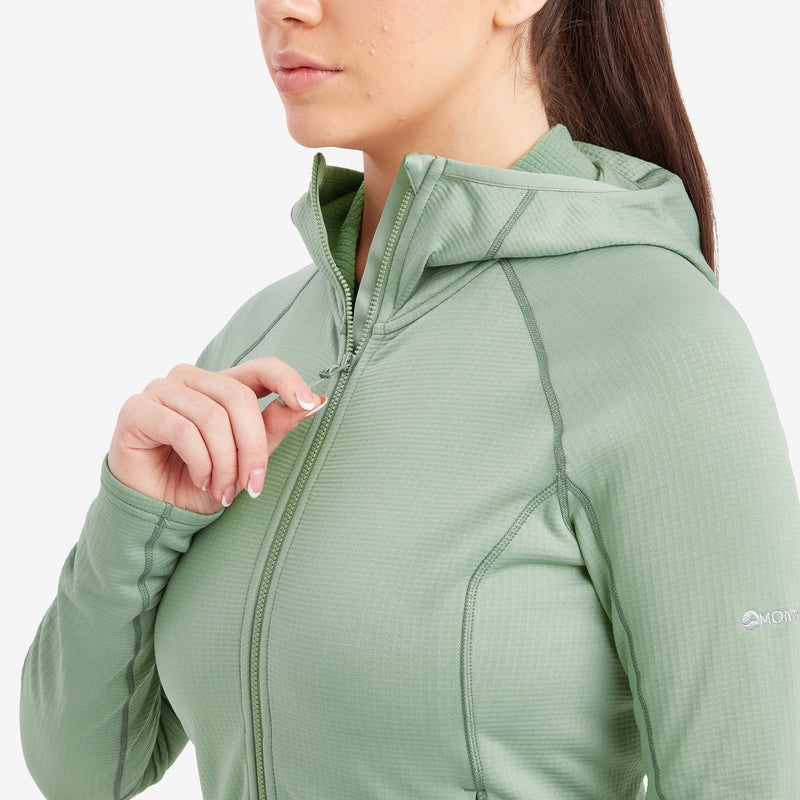 Montane Protium Mit Kapuze Fleecejacken Damen Grün | VJQA-56031