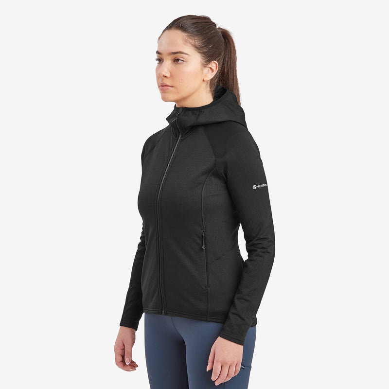 Montane Protium Mit Kapuze Fleecejacken Damen Schwarz | JIFH-94867