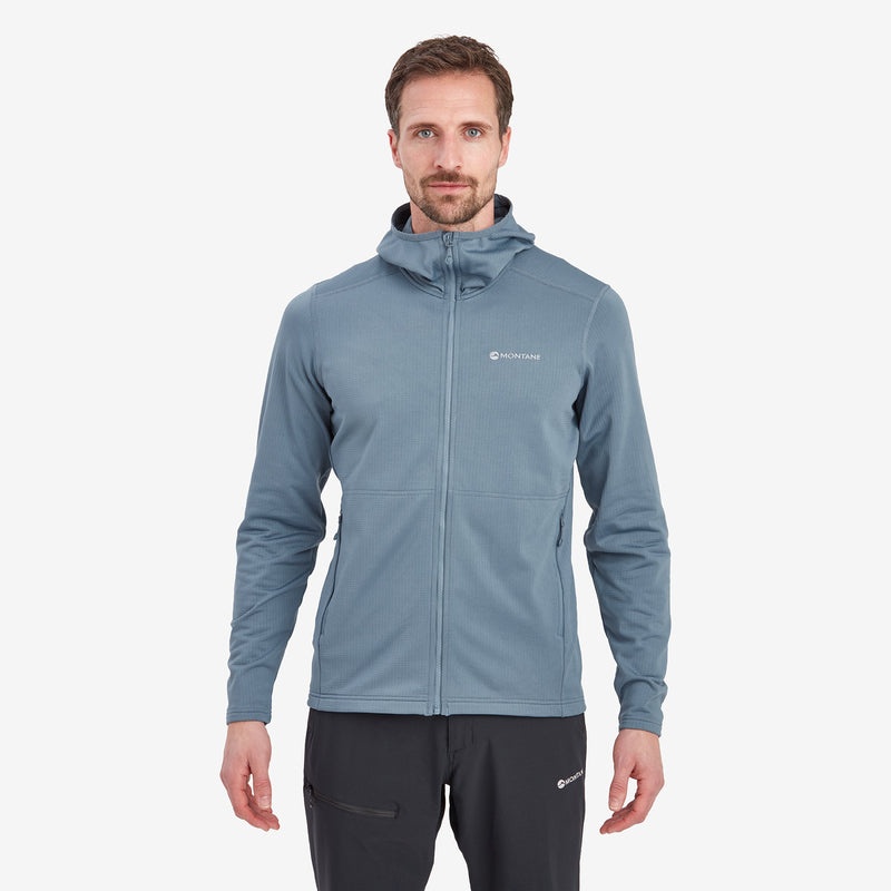 Montane Protium Mit Kapuze Fleecejacken Herren Grau Blau | TSNV-59326