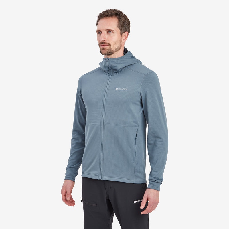 Montane Protium Mit Kapuze Fleecejacken Herren Grau Blau | TSNV-59326