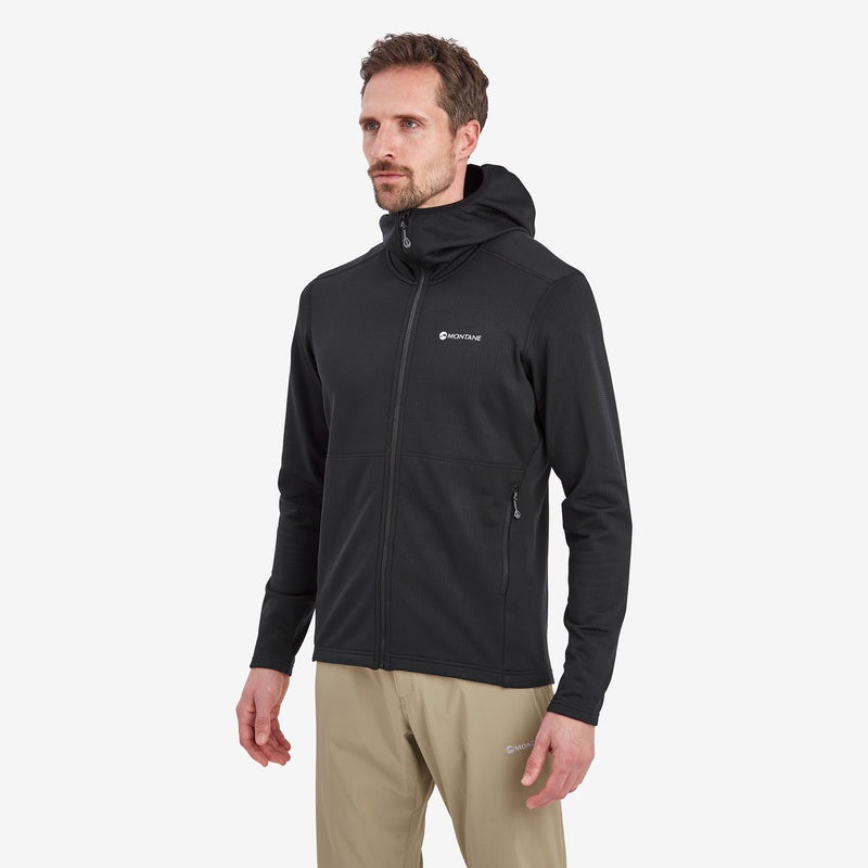 Montane Protium Mit Kapuze Fleecejacken Herren Schwarz | KRQL-96745