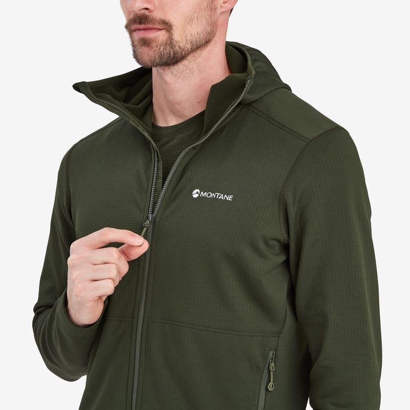 Montane Protium Mit Kapuze Fleecejacken Herren Dunkelgrün | JBTE-40175