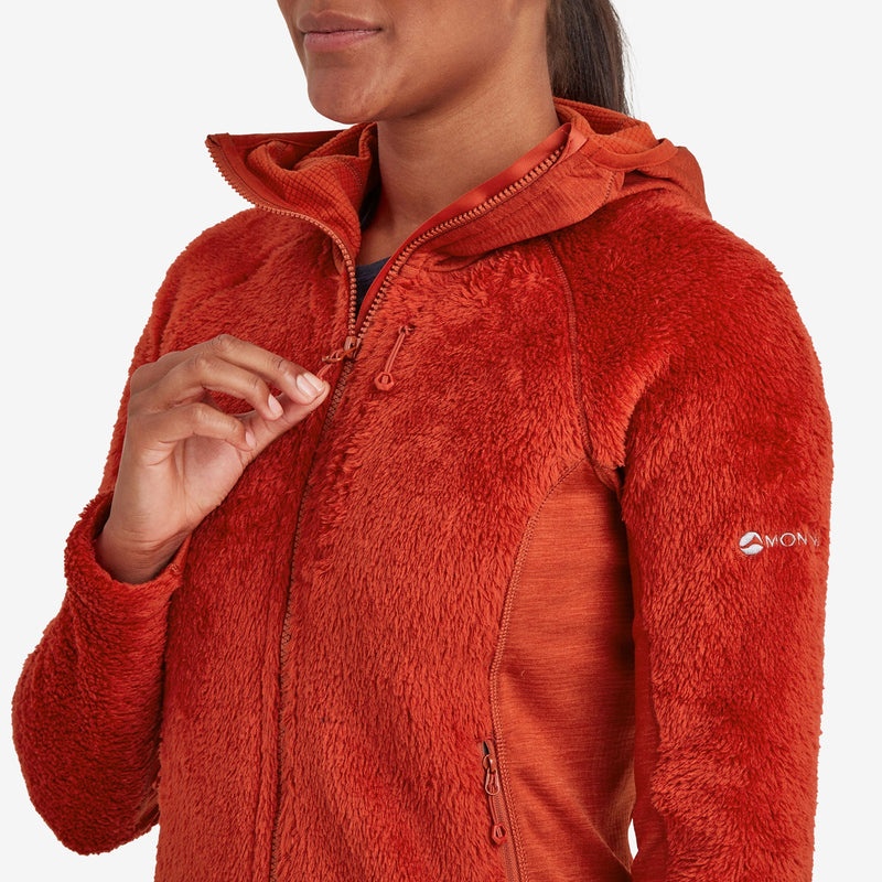 Montane Protium XPD Mit Kapuze Fleecejacken Damen Orange | JYVE-75028