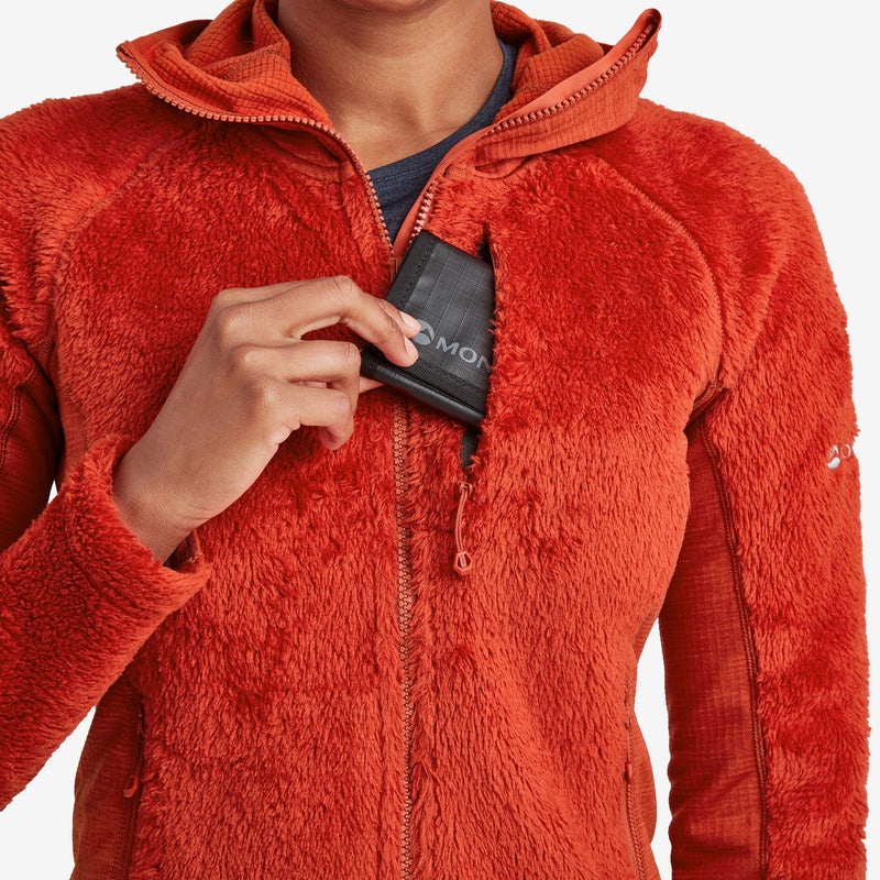 Montane Protium XPD Mit Kapuze Fleecejacken Damen Orange | JYVE-75028