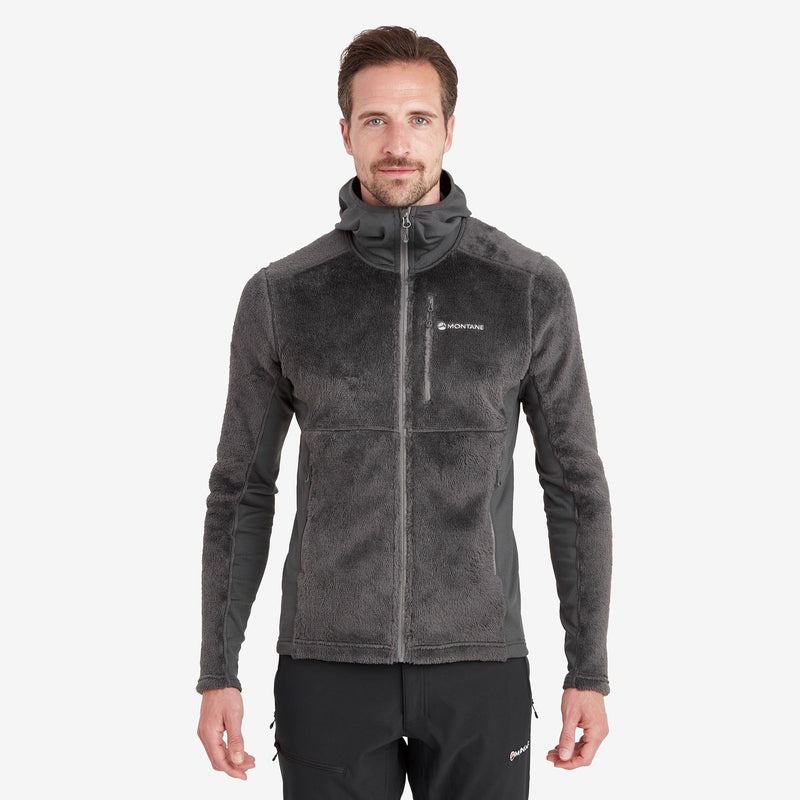 Montane Protium XPD Mit Kapuze Fleecejacken Herren Dunkelgrau | GDMC-80596